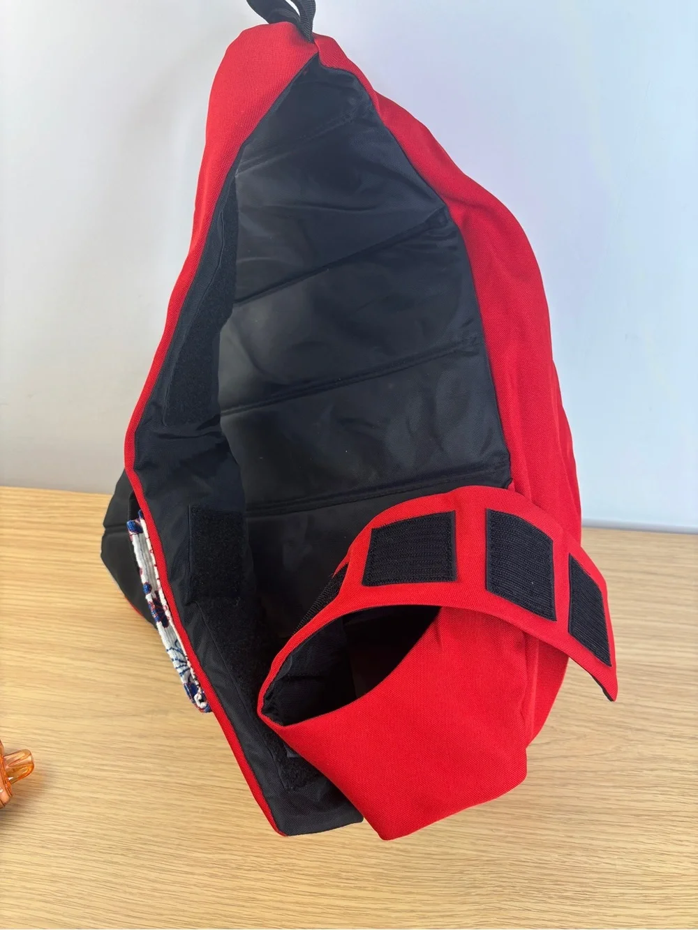 Vintage JanSport Corduroy Daisy Sling Bag Red White Blue
